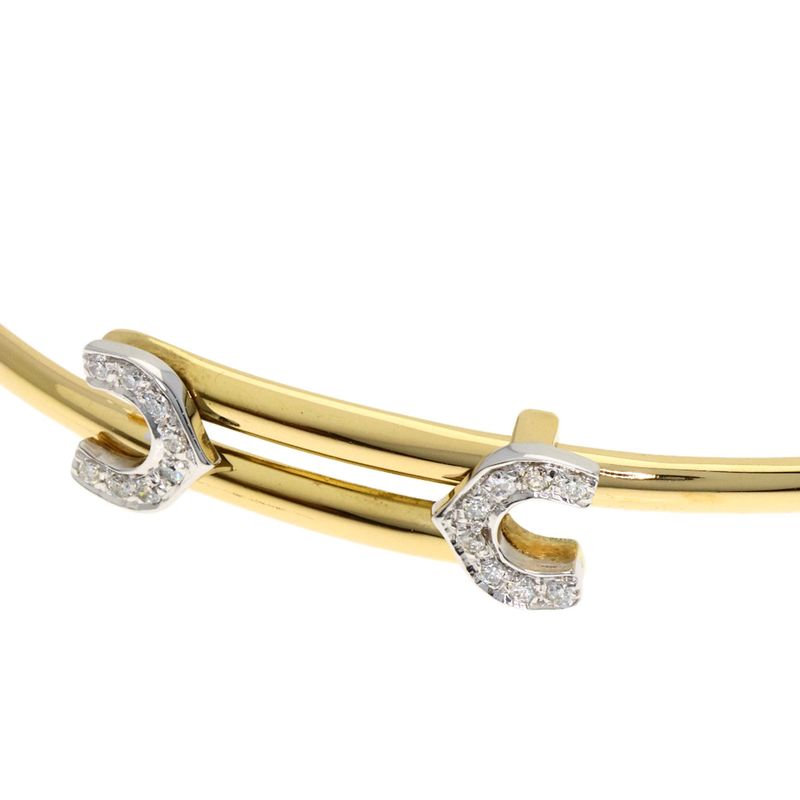 Cartier Vintage 2C Diamond Bracelet 18K Yellow Gold