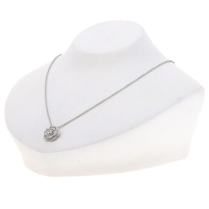 Chanel Camellia Diamond Necklace 18K White Gold