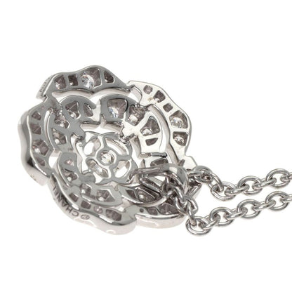 Chanel Camellia Diamond Necklace 18K White Gold