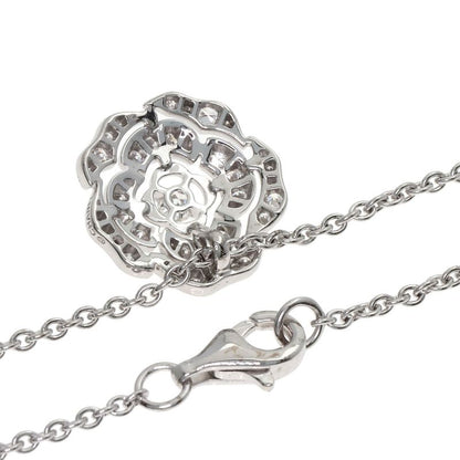 Chanel Camellia Diamond Necklace 18K White Gold
