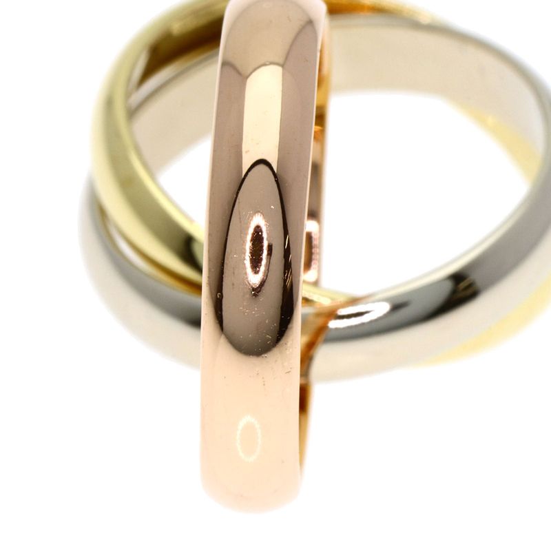 Cartier Trinity 50 Ring 18K Yellow Gold 18K White Pink