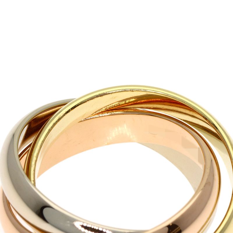 Cartier Trinity 50 Ring 18K Yellow Gold 18K White Pink