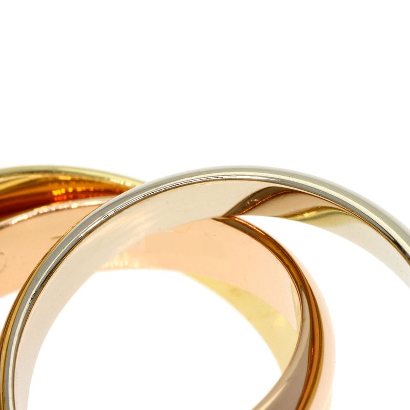 Cartier Trinity 50 Ring 18K Yellow Gold 18K White Pink