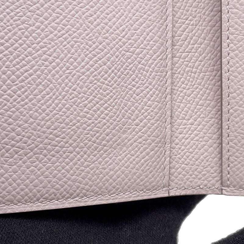 Hermes Trifold Wallet Bearn Combination Mauvepere Silver Epsom Mauve Pale