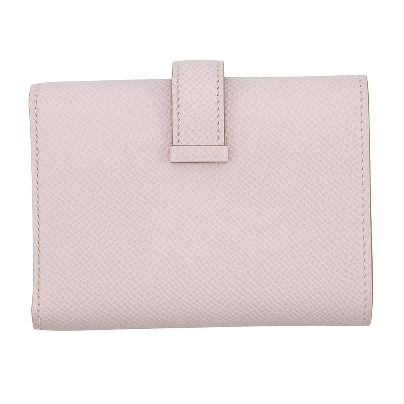 Hermes Trifold Wallet Bearn Combination Mauvepere Silver Epsom Mauve Pale