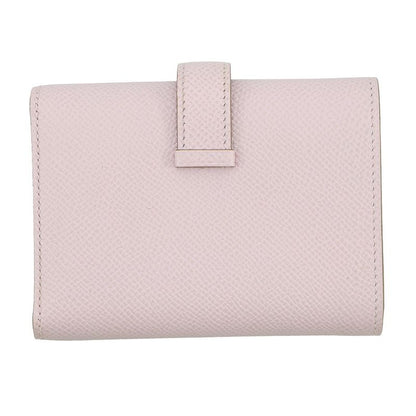 Hermes Trifold Wallet Bearn Combination Mauvepere Silver Epsom Mauve Pale