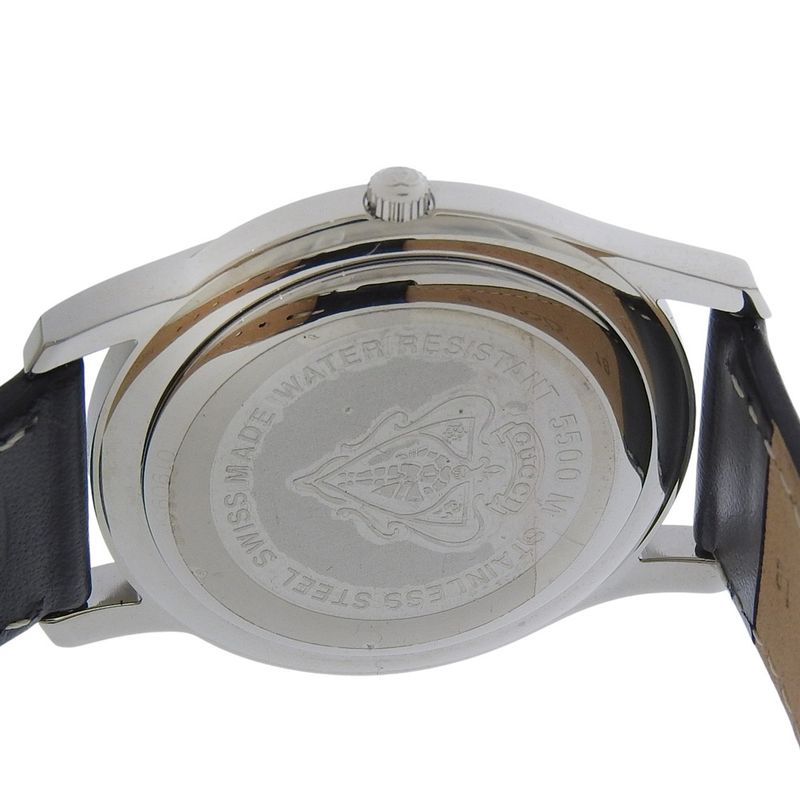 Gucci Class Stainless Steel Leather Quartz Analog Display Black Watch