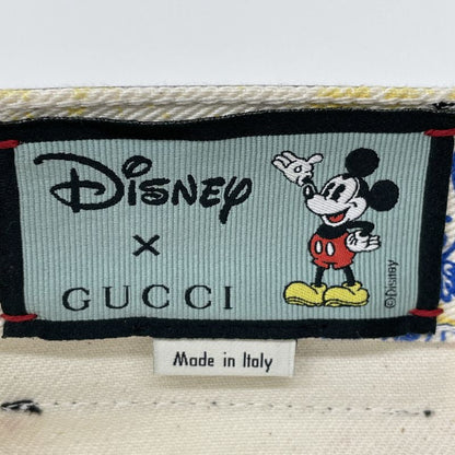 Gucci Ivory Colorful Print Mini Denim Skirt 38