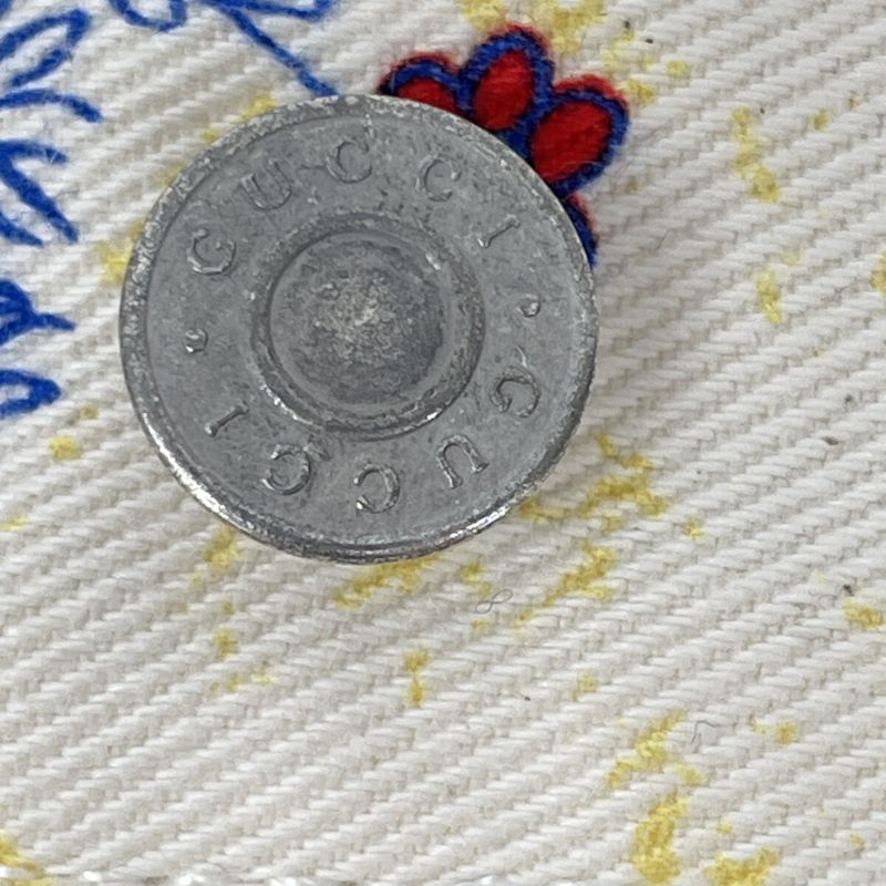 Gucci Ivory Colorful Print Mini Denim Skirt 38