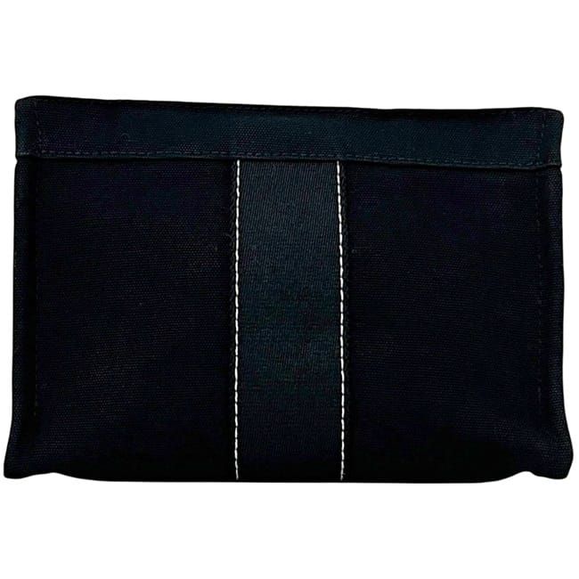 Hermes Pouch Deauville Black Cotton
