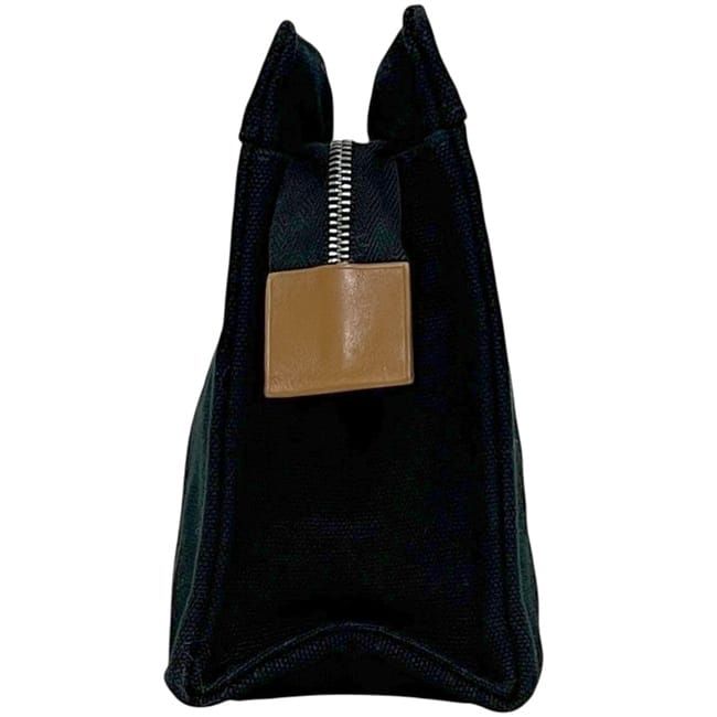 Hermes Pouch Deauville Black Cotton