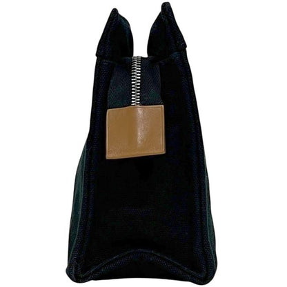 Hermes Pouch Deauville Black Cotton