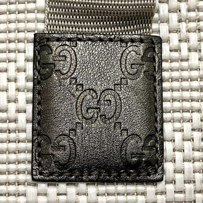 Gucci Tote White Beige Metallic Khaki Guccissima Line