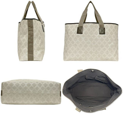 Gucci Tote White Beige Metallic Khaki Guccissima Line
