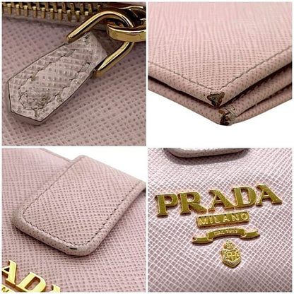 Prada Bifold Wallet Pink Saffiano