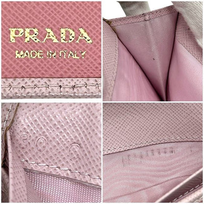 Prada Bifold Wallet Pink Saffiano
