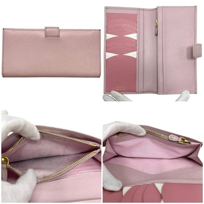 Prada Bifold Wallet Pink Saffiano