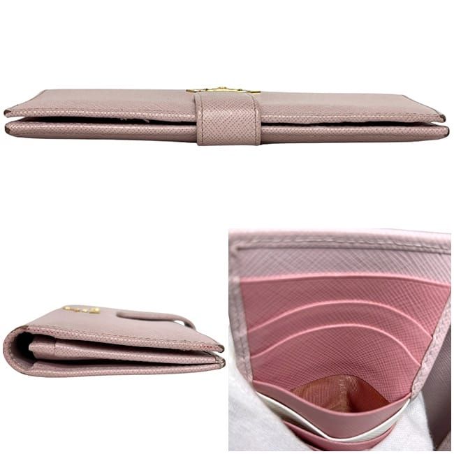 Prada Bifold Wallet Pink Saffiano
