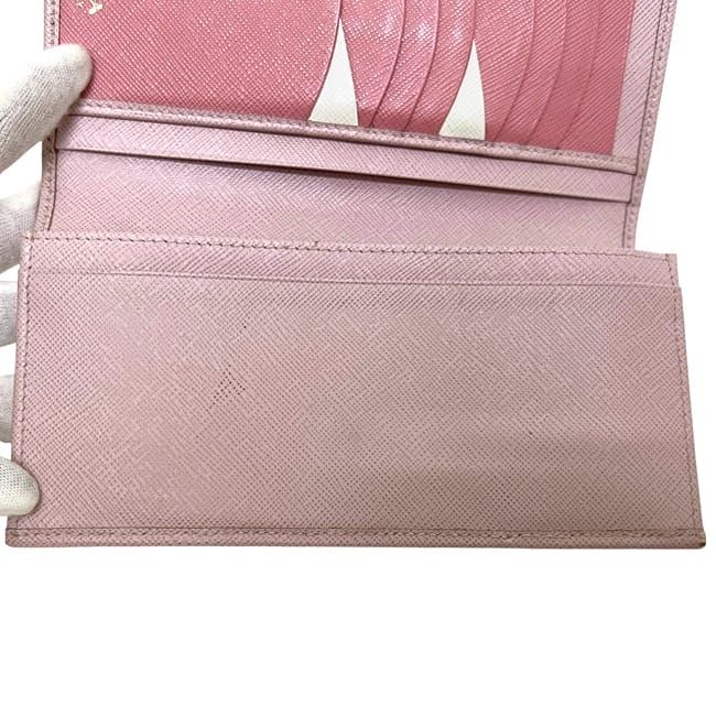 Prada Bifold Wallet Pink Saffiano