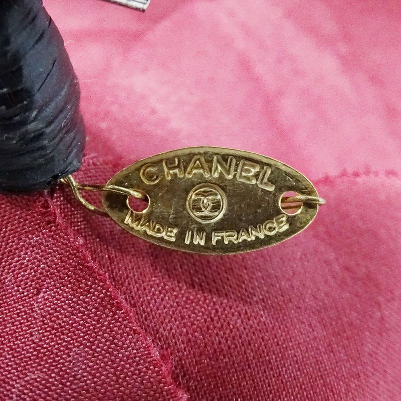 Chanel Brooch Camellia Velour Red Corsage