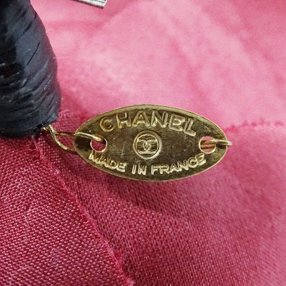 Chanel Brooch Camellia Velour Red Corsage