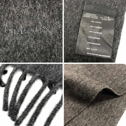 Prada Cashmere Shawl Scarf Gray