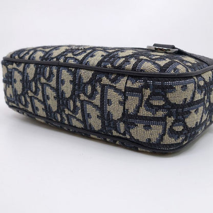 Dior Safari Mini Shoulder Bag Blue Peacock Cotton Canvas