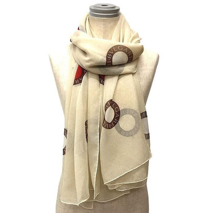 Bvlgari Silk Chiffon Shawl Long Scarf