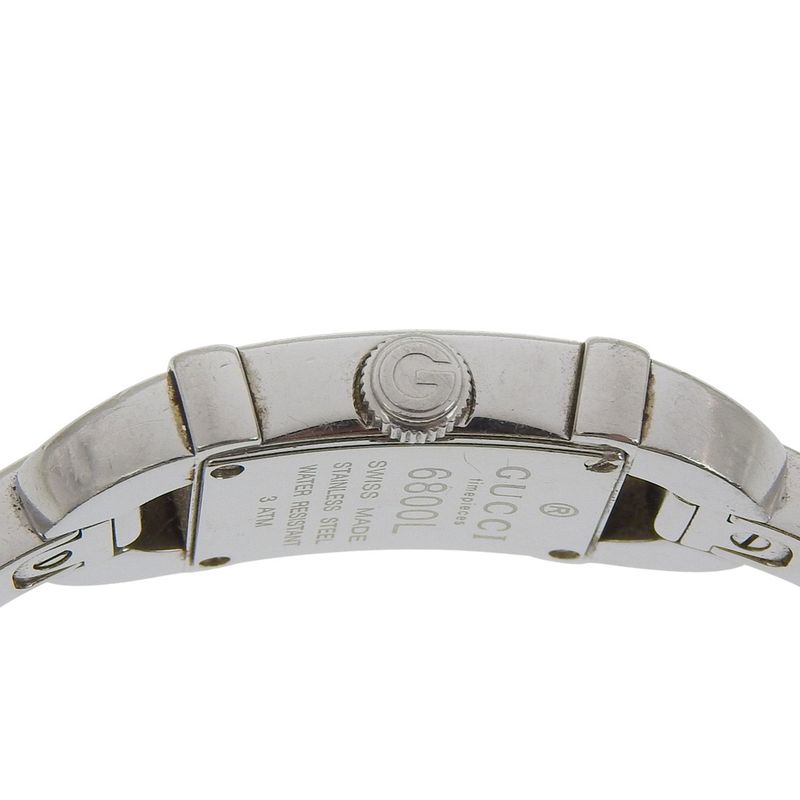 Gucci Stainless Steel Quartz Analog Display Black Dial Watch