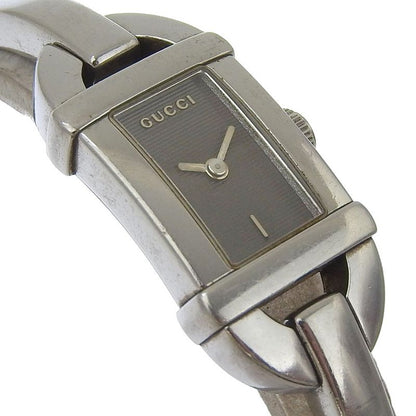 Gucci Stainless Steel Quartz Analog Display Black Dial Watch