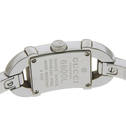 Gucci Stainless Steel Quartz Analog Display Black Dial Watch