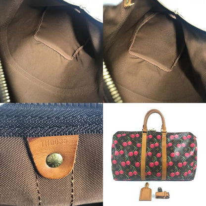 Louis Vuitton Boston Bag Keepall 45 Monogram Cherry Canvas