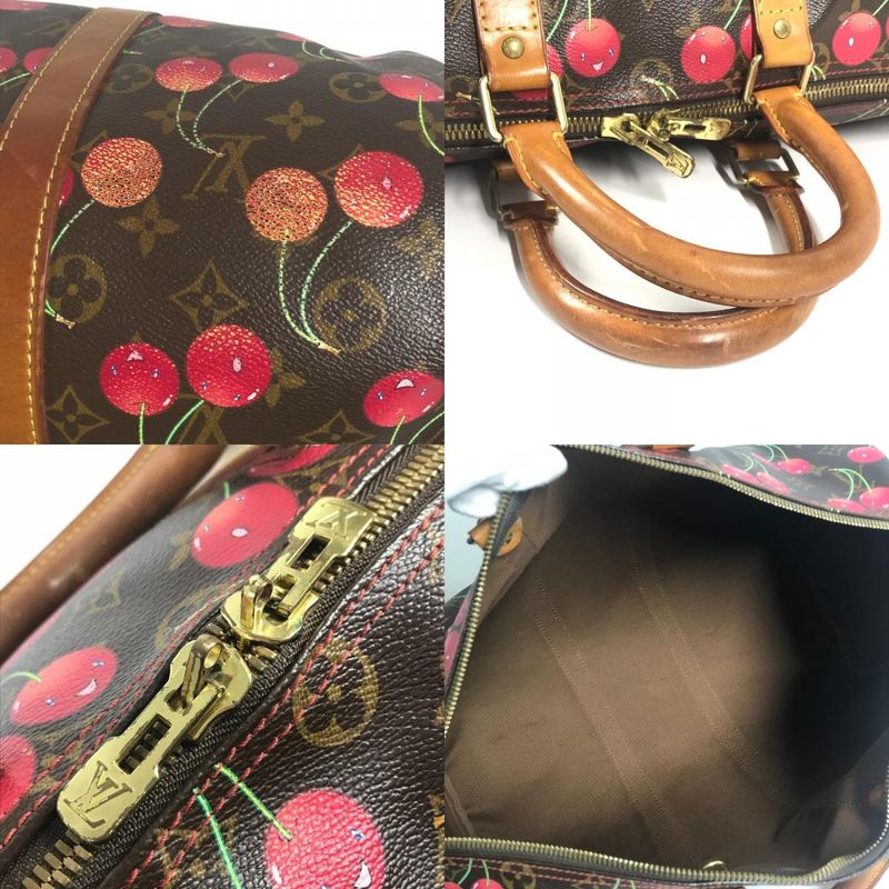Louis Vuitton Boston Bag Keepall 45 Monogram Cherry Canvas