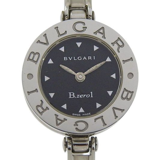 Bvlgari Stainless Steel Quartz Analog Display Black Dial Watch