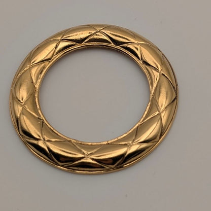 Chanel Earrings CC Logo Round Gold Vintage