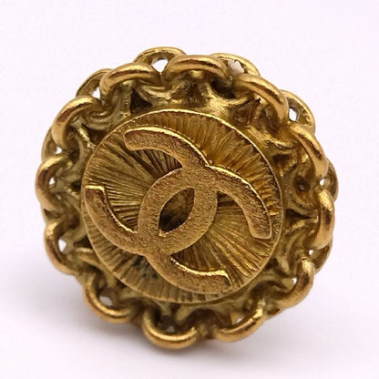 Chanel Earrings CC Logo Twist Gold Vintage
