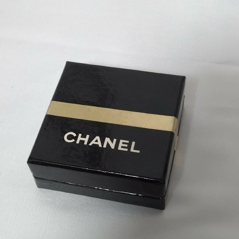 Chanel Lion Earrings Gold Rhinestone Circle