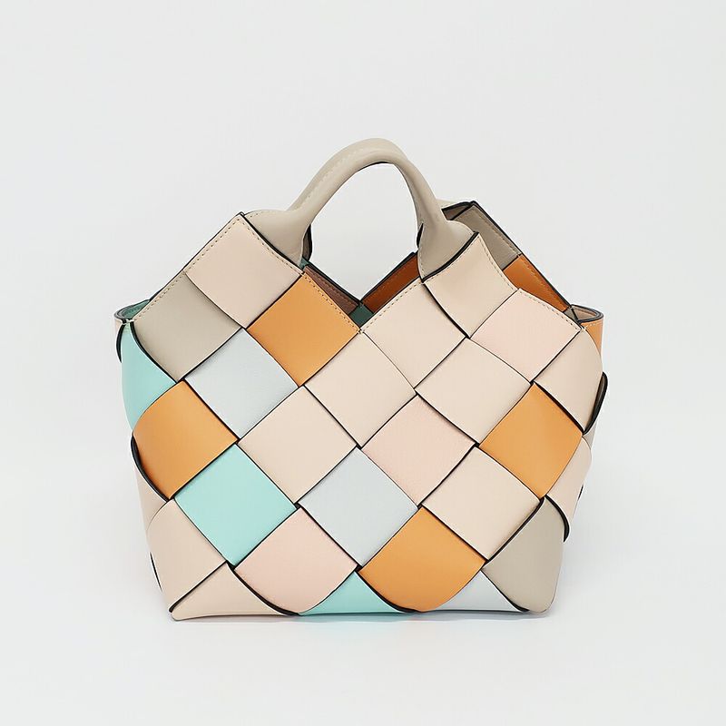 Loewe Woven Basket 2-Way Shoulder Bag Multicolor Gold