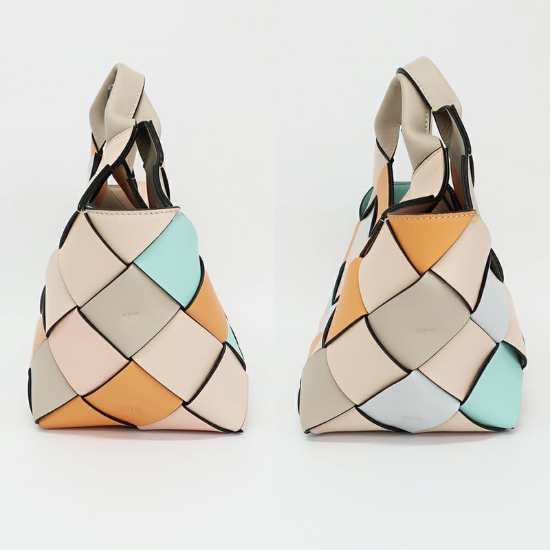 Loewe Woven Basket 2-Way Shoulder Bag Multicolor Gold