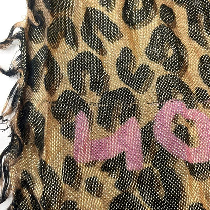 Louis Vuitton Etole Leopard Disco Gold Glitter Shawl Brown