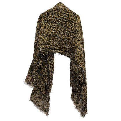 Louis Vuitton Etole Leopard Disco Gold Glitter Shawl Brown