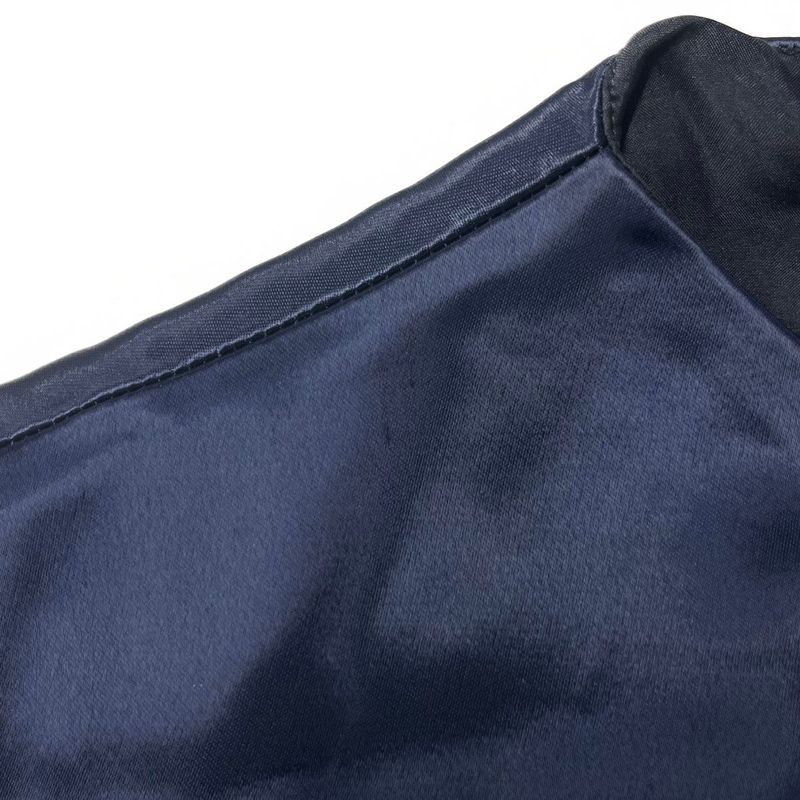 Celine Cutoff Rayon Satin Dress 2 Navy 38