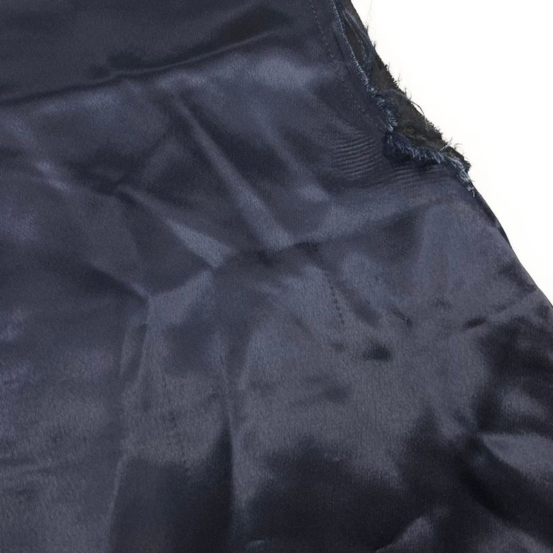 Celine Cutoff Rayon Satin Dress 2 Navy 38