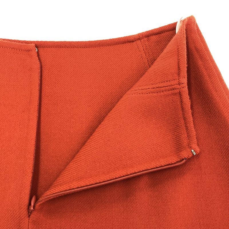 Celine by Phoebe Philo Wool Skirt 2 Orange 36