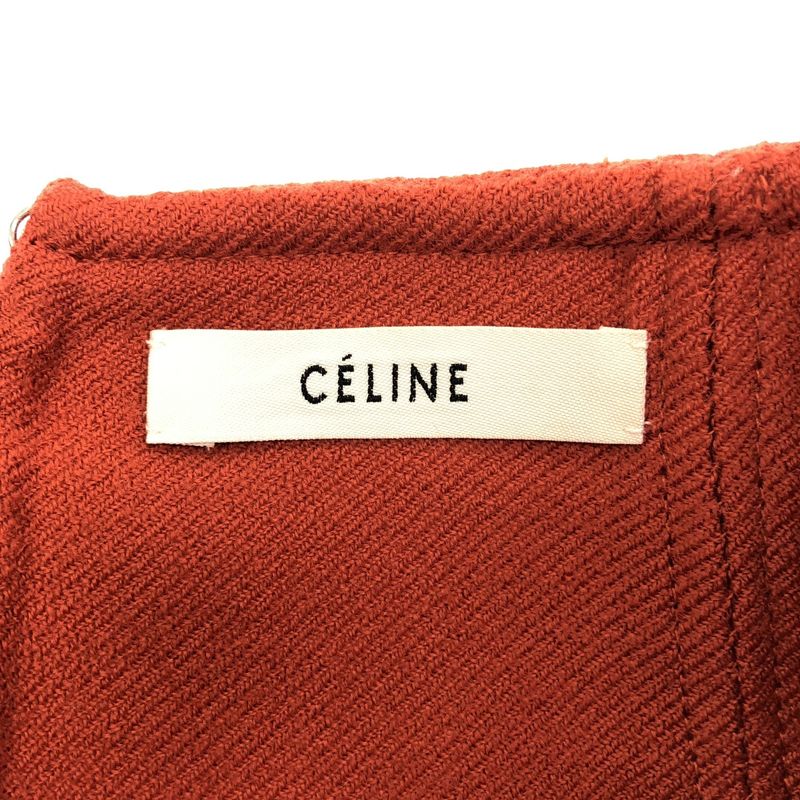 Celine by Phoebe Philo Wool Skirt 2 Orange 36
