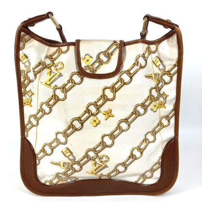 Louis Vuitton Shoulder Bag Musette Vinyl Leather White