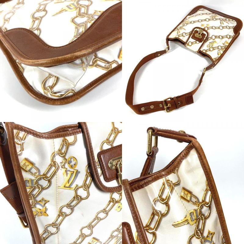 Louis Vuitton Shoulder Bag Musette Vinyl Leather White