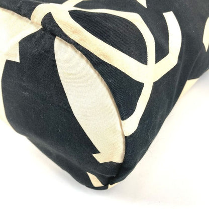 Chanel Shoulder Bag CC Logo Drawstring Cotton White