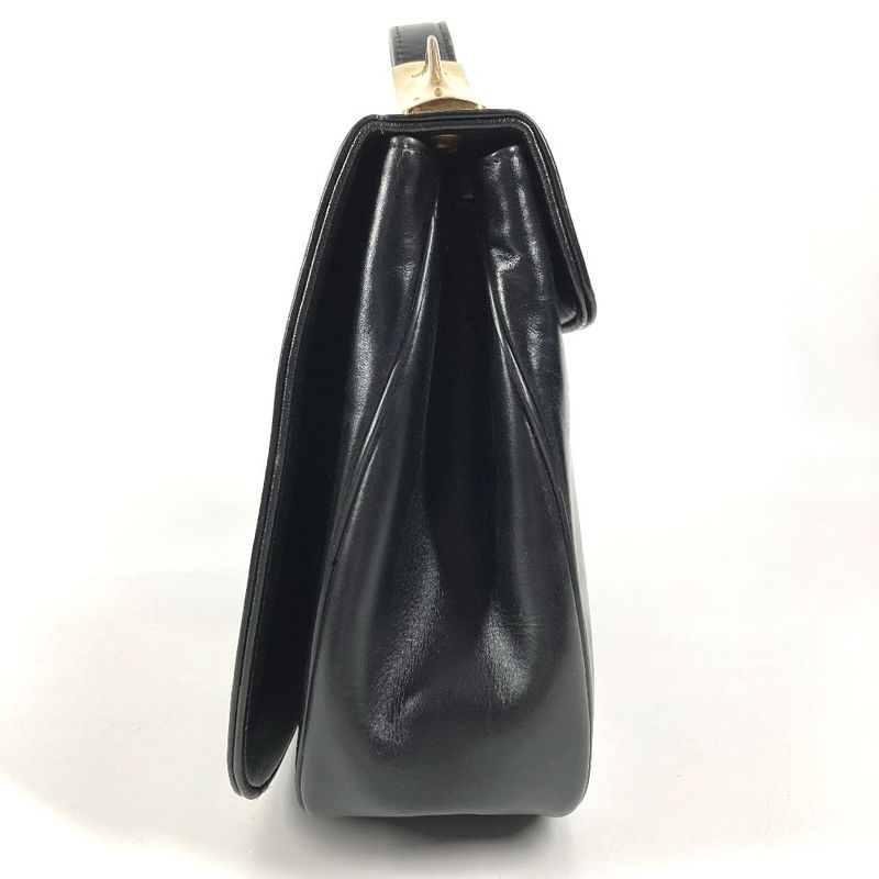 Dior Handbag CD Logo Leather Black