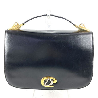 Dior Handbag CD Logo Leather Black